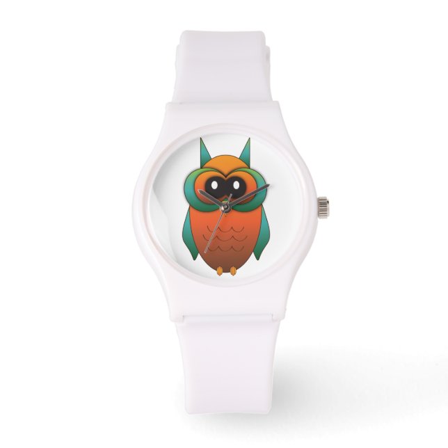 Cute Hoot Owl Horloge (Voorkant)