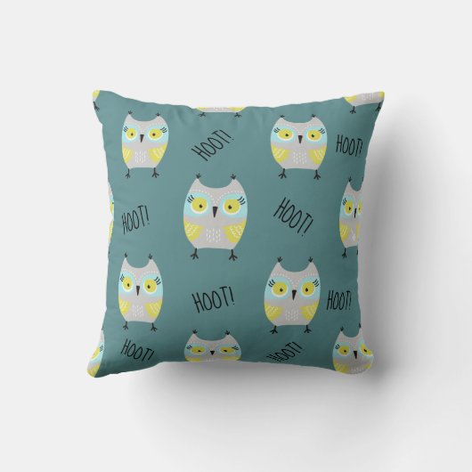 Cute Hoot Owls Kussen (Achterkant)