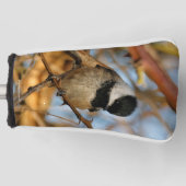 Cute Hopeful Black Capped Chickadee Songbird Golfheadcover (Voorkant)