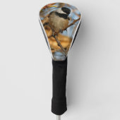 Cute Hopeful Black Capped Chickadee Songbird Golfheadcover (Voorkant)