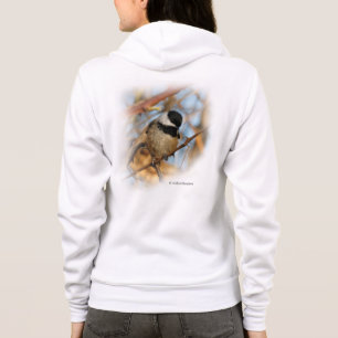 Cute Hopeful Black Capped Chickadee Songbird Hoodie