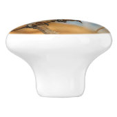 Cute Hopeful Black Capped Chickadee Songbird Keramische Knop (Zijkant)