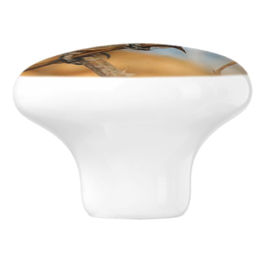 Cute Hopeful Black Capped Chickadee Songbird Keramische Knop (Zijkant)