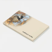 Cute Hopeful Black Capped Chickadee Songbird Post-it® Notes (Schuin)