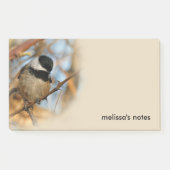 Cute Hopeful Black Capped Chickadee Songbird Post-it® Notes (Voorkant)