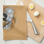 Cute Hopeful Black Capped Chickadee Songbird Theedoek (Quarter Fold)