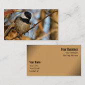 Cute Hopeful Black Capped Chickadee Songbird Visitekaartje (Voorkant / Achterkant)