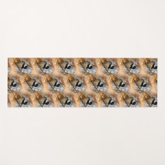 Cute Hopeful Black Capped Chickadee Songbird Yogamat (Voorkant (horizontaal))