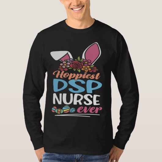 Cute Hoppiest DSP Nurse Ever Bunny Ear Red Plaid E T-shirt (Voorkant)