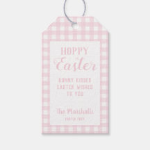 Cute Hoppy Easter Baby Pink Gingham Paasmandje