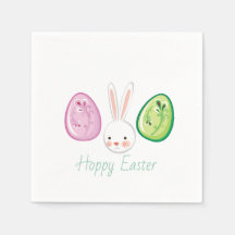 Cute Hoppy Easter Paper Napkin-set