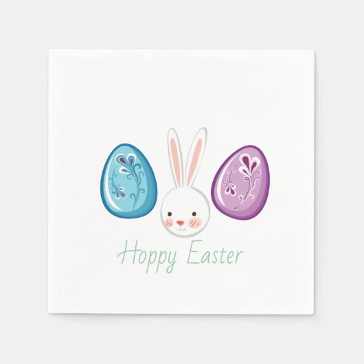 Cute Hoppy Easter Paper Napkin-set Servetten (Voorkant)