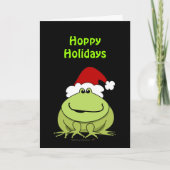 Cute Hoppy Feestdagen Funny Frog Whimsical (Voorkant)