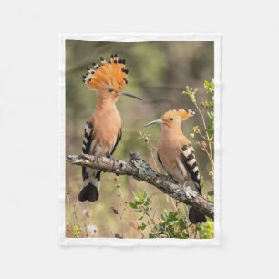 Cute Hopvogel Vogel Paar Natuur Vlies Baby Deken
