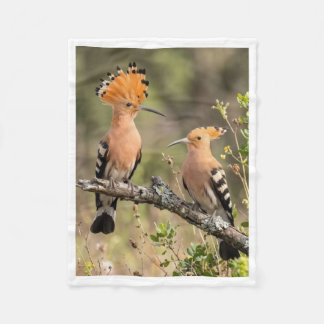 Cute Hopvogel Vogel Paar Natuur Vlies Baby Deken