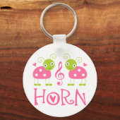 CUTE HORN LADYBUGS PINK SLEUTELHANGER (Voorkant)