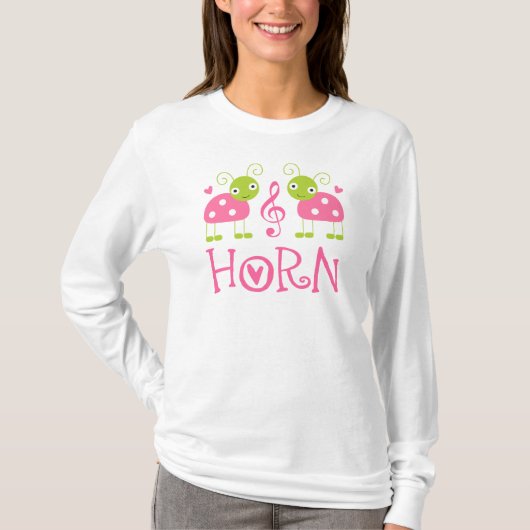 CUTE HORN LADYBUGS PINK T-SHIRT (Voorkant)