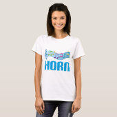 Cute Horn Staff Blue T-shirt (Voorkant volledig)