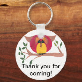 Cute Horned Owl Painting Sleutelhanger (Voorkant)