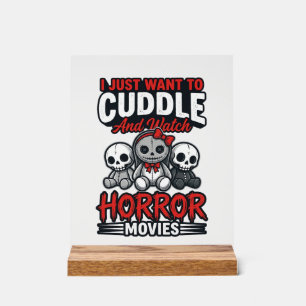 Cute Horror Film Knuffel Vintage Grafische Shirt D Acryl Bord