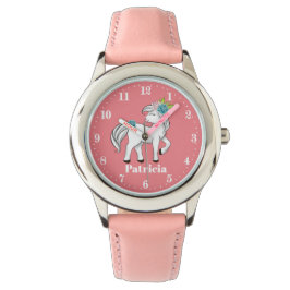 Cute horse add name meisjes horloge