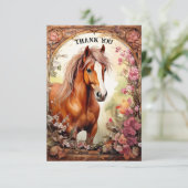 Cute Horse Bedankkaart (Staand voorkant)
