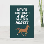Cute Horse Cards For Baby Boys Kids Animal Lover Kaart (Voorkant)