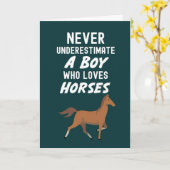 Cute Horse Cards For Baby Boys Kids Animal Lover Kaart (Gele Bloem)