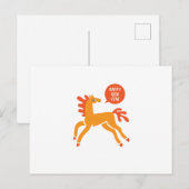 Cute Horse Chinese new year Feestdagenkaart (Voorkant / Achterkant)