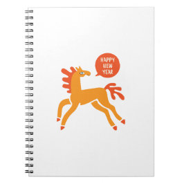 Cute Horse Chinese new year Notitieboek