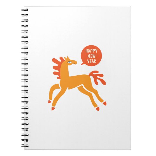 Cute Horse Chinese new year Notitieboek (Voorkant)