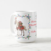 Cute Horse Christmas Mug Koffiemok (Voorkant links)