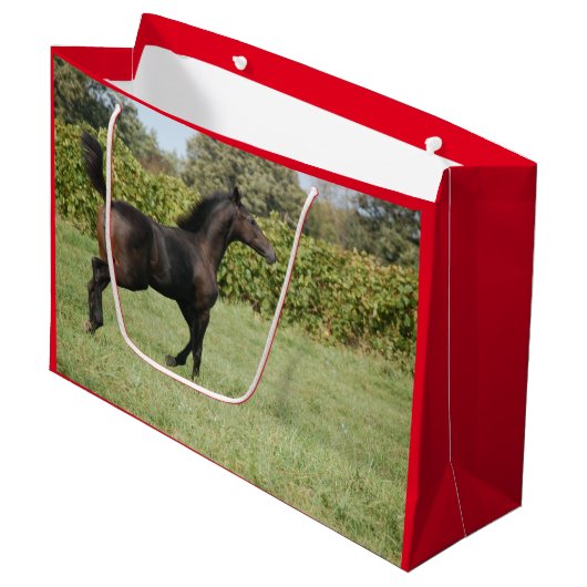 Cute Horse die door de Yard loopt Groot Cadeauzakje (Voorkant Gekanteld)