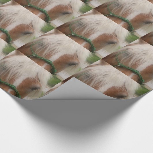 Cute Horse Face Cadeaupapier (Hoek)