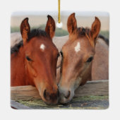 Cute Horse Foal Friends Keramisch Ornament (Achterkant)