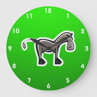 Cute Horse; Green Grote Klok