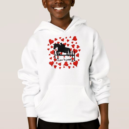 Cute Horse Jumper and Hearts (Voorkant)