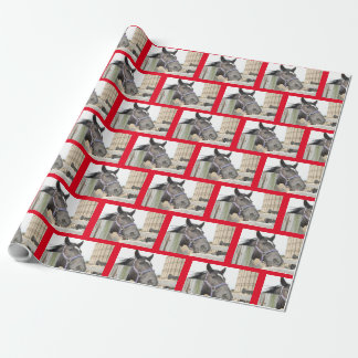Cute Horse Kauwend op een Fence Post Cadeaupapier