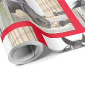 Cute Horse Kauwend op een Fence Post Cadeaupapier (Rol Hoek)