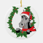 Cute Horse kerstcadeau voor de dierenarts Keramisch Ornament (Achterkant)
