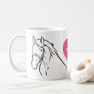 Cute Horse Lover Equestrian Country Cowgirl Boerde Koffiemok