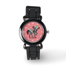 Cute horse lovers voegen naam toe horloge