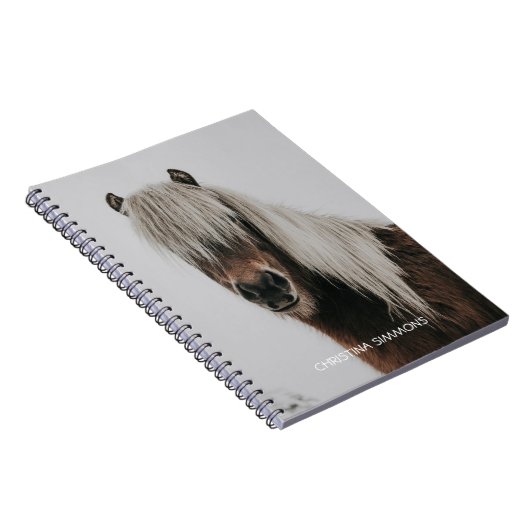 Cute Horse Personalized Notitieboek (Rechterzijde)