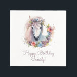 Cute Horse Pony Flowers Kids Birthday Party Servet<br><div class="desc">Cute Horse Pony Flowers Birthday Party Napkins</div>