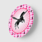 Cute Horse Ronde Klok (Hoek)