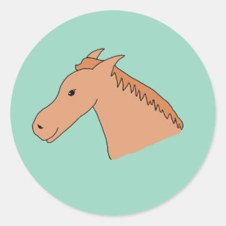 Cute horse ronde sticker