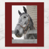 Cute Horse voor een Silo Wijn Etiket (Enkel label)