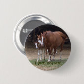 Cute Horses Button (Voorkant /achterkant)