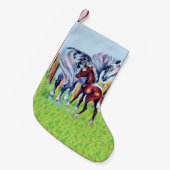 Cute  Horses Mama Baby Kleine Kerstsok (Voorkant (Hangend))