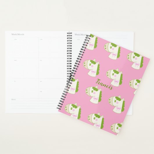 Cute Horses Personalized Pastel Planner (Display)